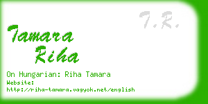 tamara riha business card